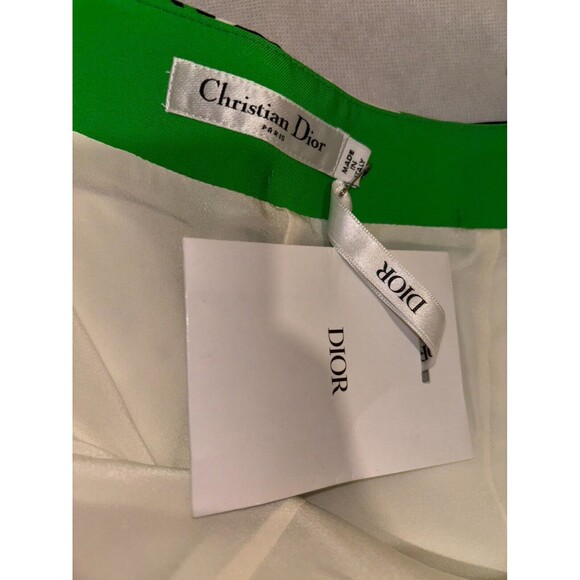 RUNWAY $3.8K NWT. Christian Dior Printed Mini Shorts Size FR 36 / US 4 green - Picture 15 of 16
